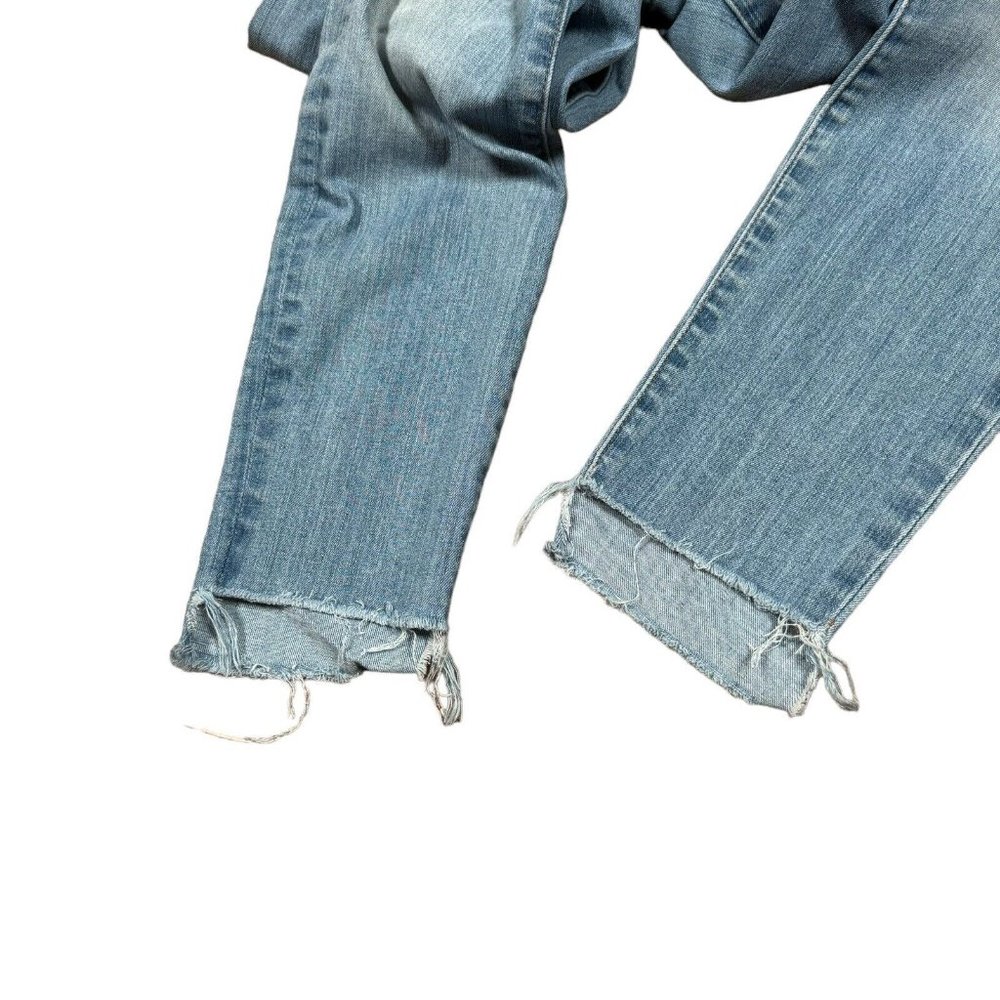 Madewell 9'' High Rise Skinny Jeans Women's Sz 25 Blue‎ Denim Distressed Leg - Picture 5 of 8